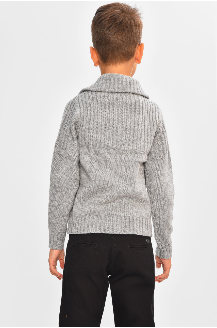 Свитер детский для мальчика серого цвета 202387