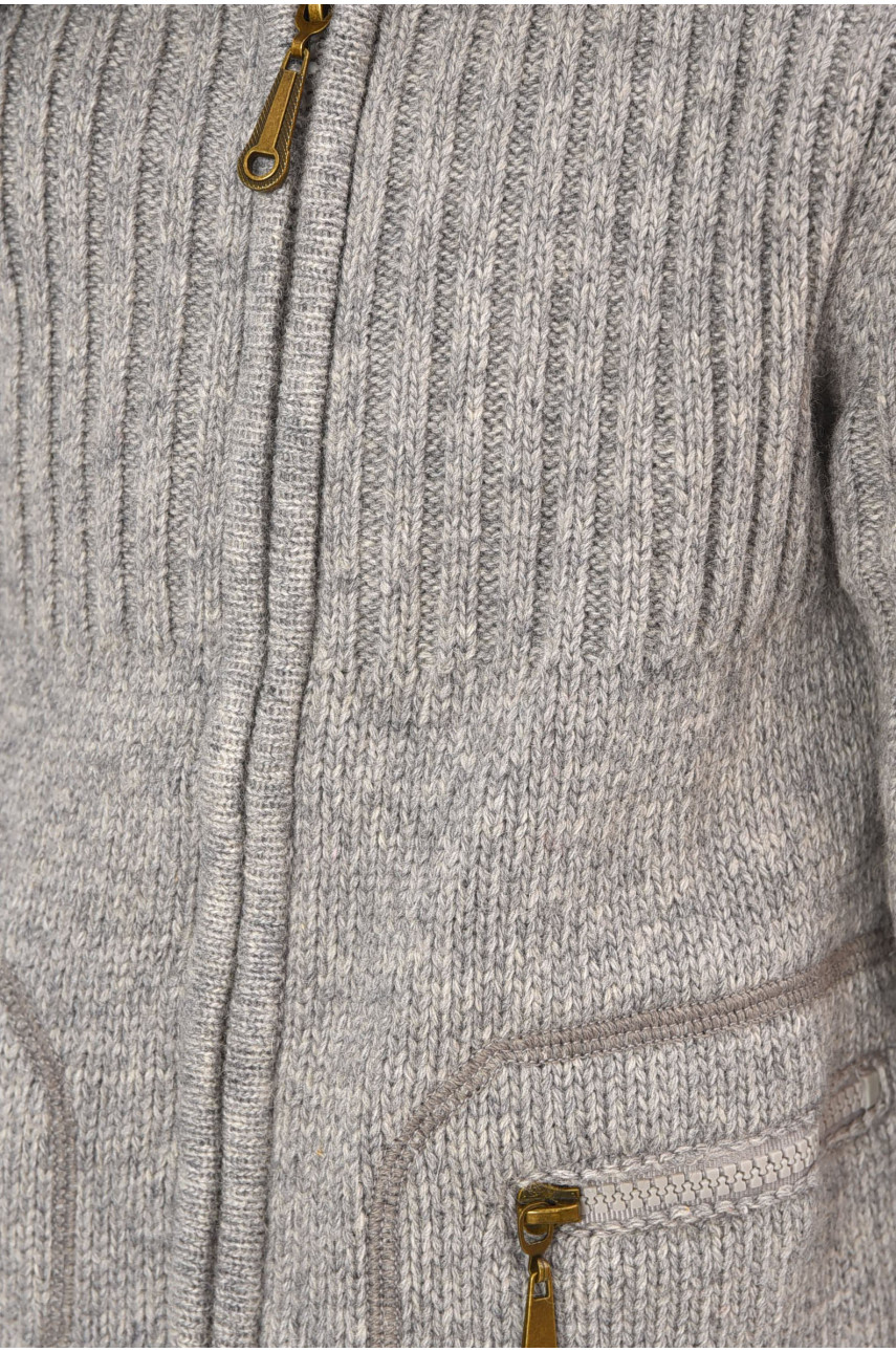 Свитер детский для мальчика серого цвета 202387