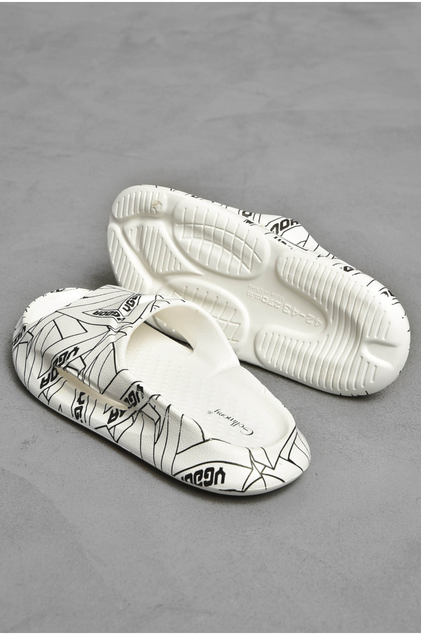 Шлепанцы мужские пена белого цвета 2023-9 202392