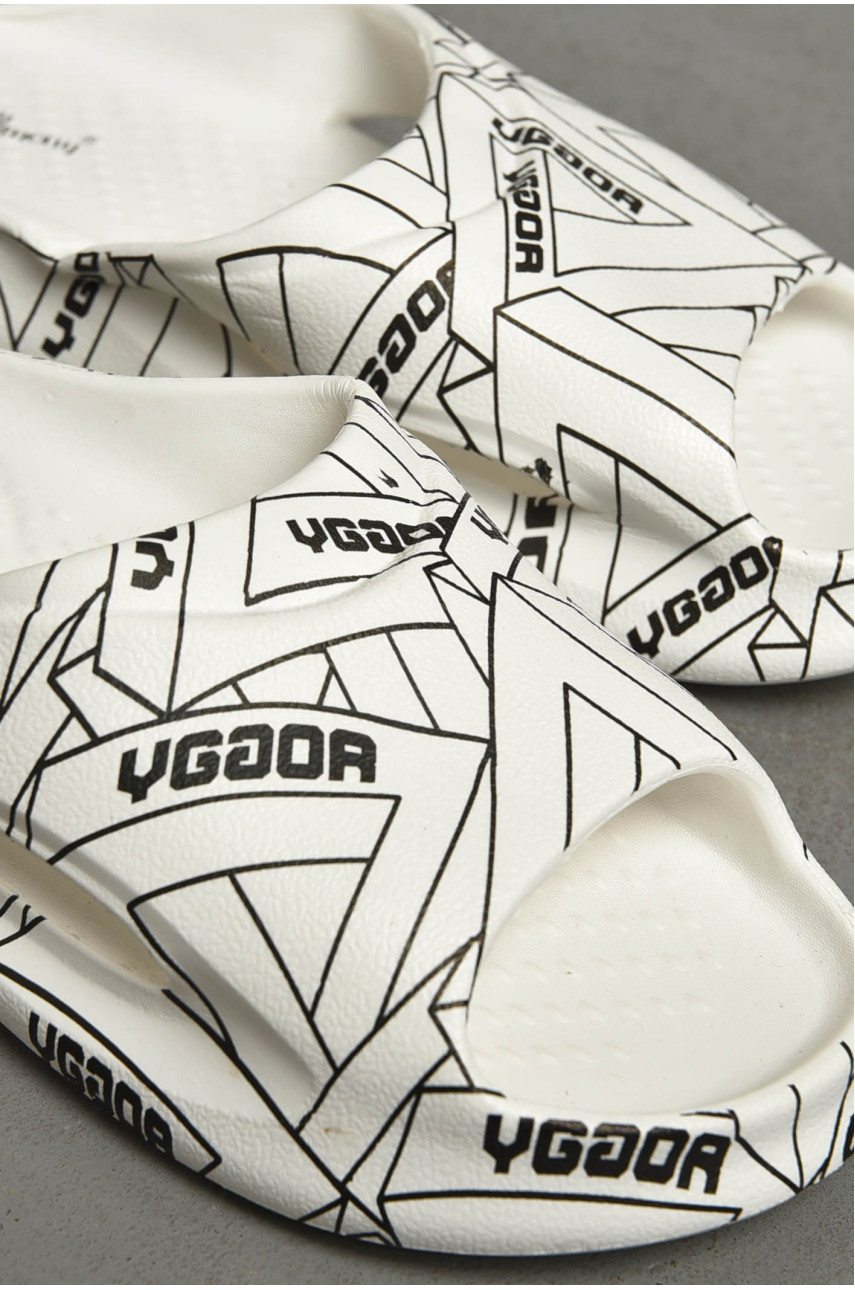 Шлепанцы мужские пена белого цвета 2023-9 202392