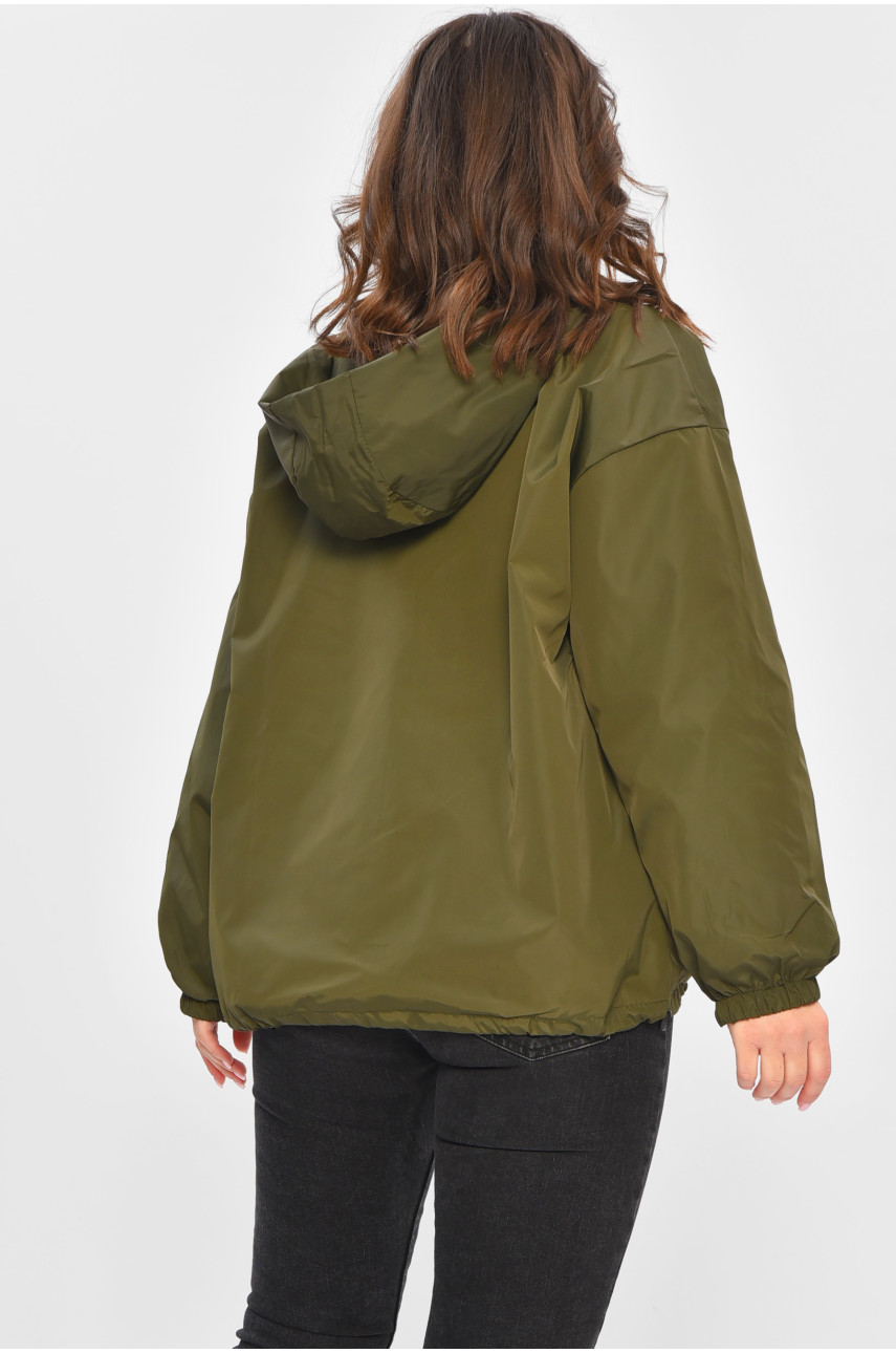 Ветровка женская однотонная цвета хаки 1022 202403