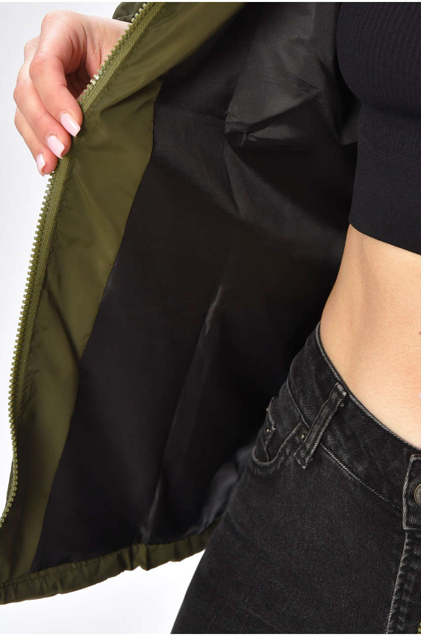 Ветровка женская однотонная цвета хаки 1022 202403