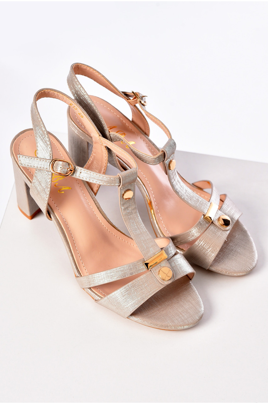 Босоножки женские серого цвета 815-29 202406