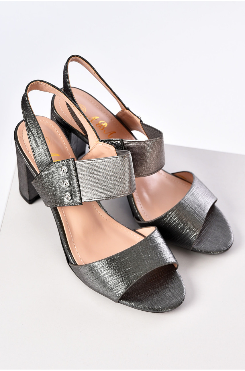 Босоножки женские темно-серого цвета 815-27 202411 Босоножки женские темно-серого цвета 815-27 202411