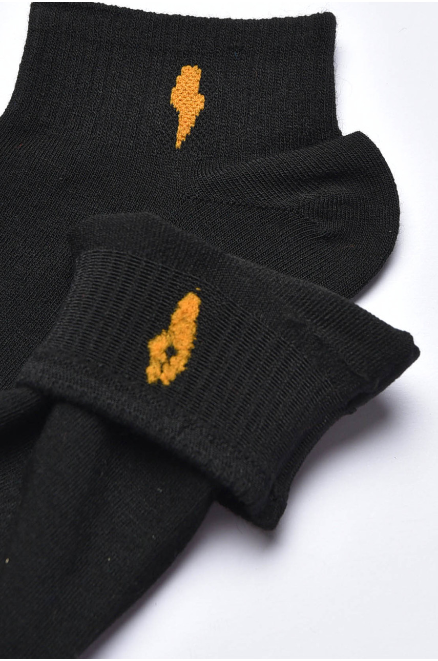 Шкарпетки жіночі спортивні демісезонні чорного кольору 22-06 202416