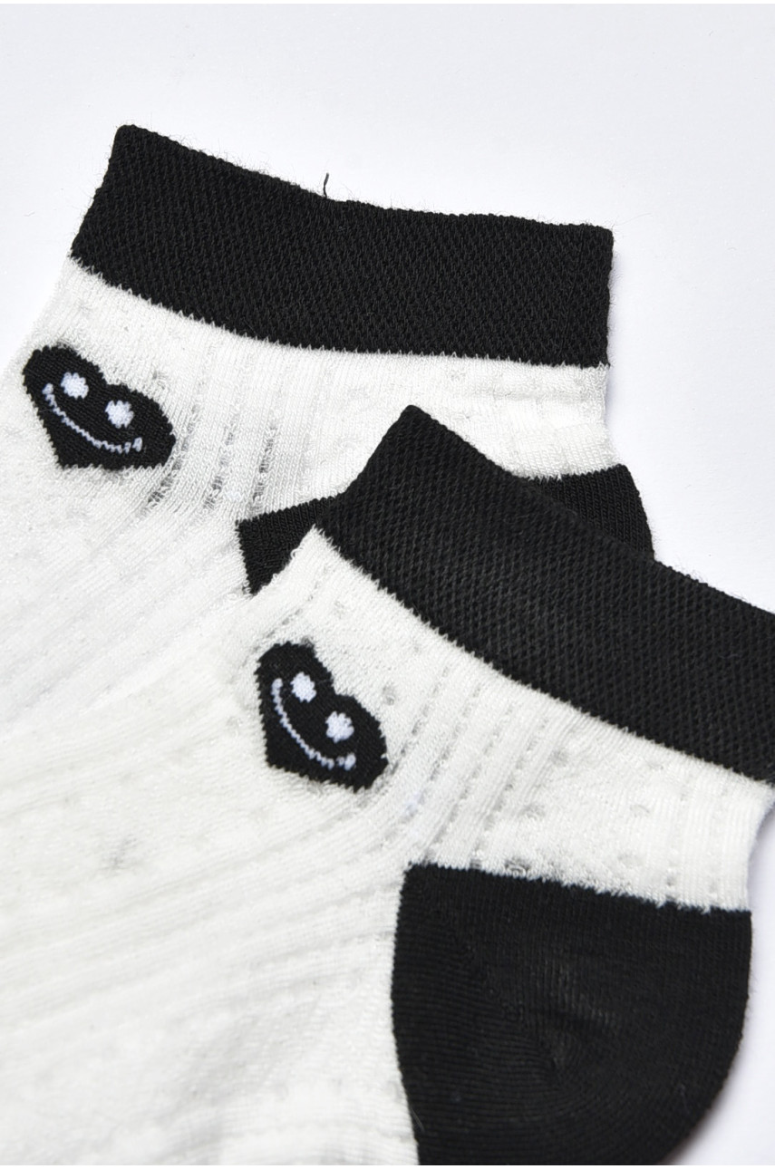 Шкарпетки жіночі спортивні демісезонні білого кольору 0715-4 202422