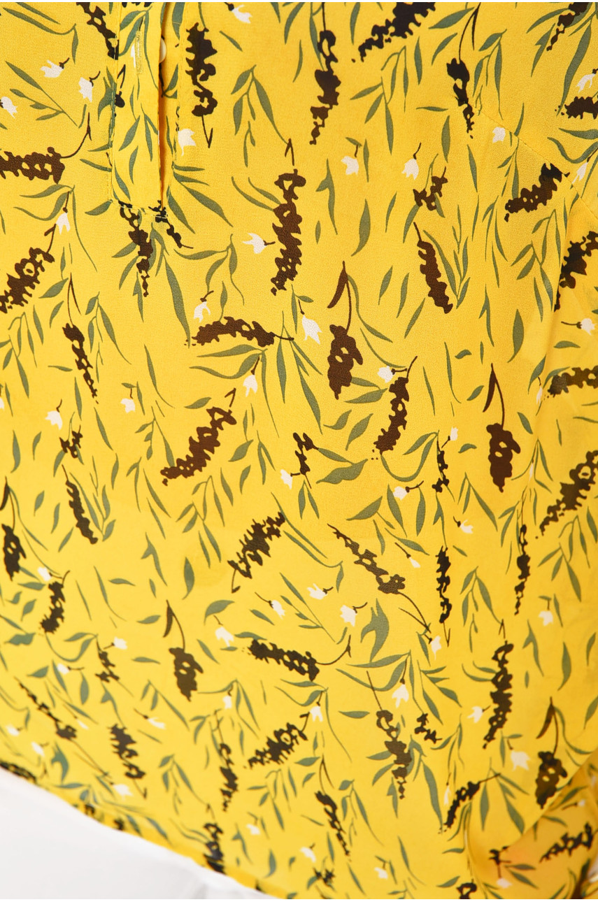 Блуза женская жёлтого цвета с принтом 18151 202464 Блуза женская жёлтого цвета с принтом 18151 202464