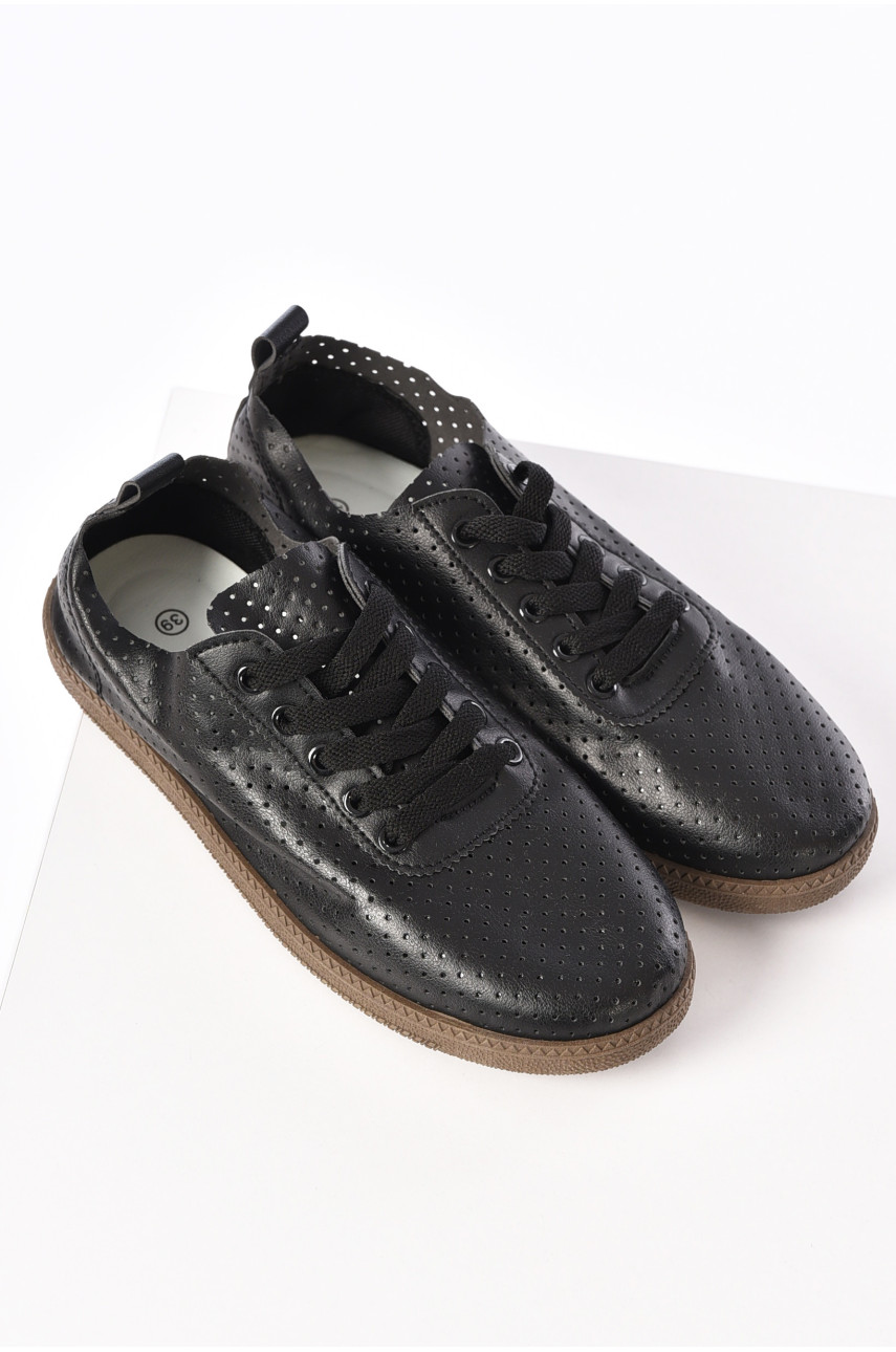 Мокасины женские черного цвета Н50-2 202466 Мокасины женские черного цвета Н50-2 202466