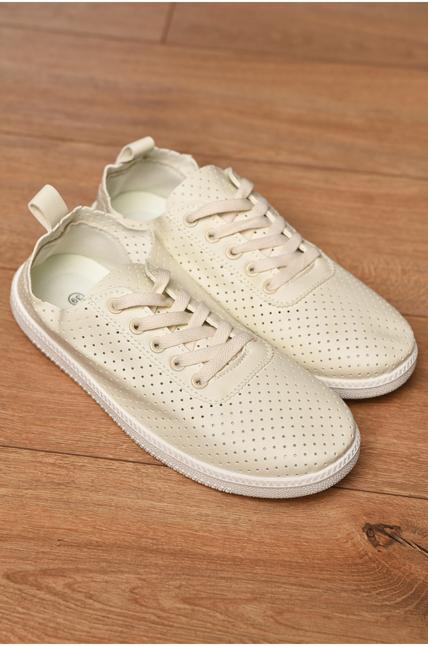 Мокасины женские белого цвета Н50-7 202471