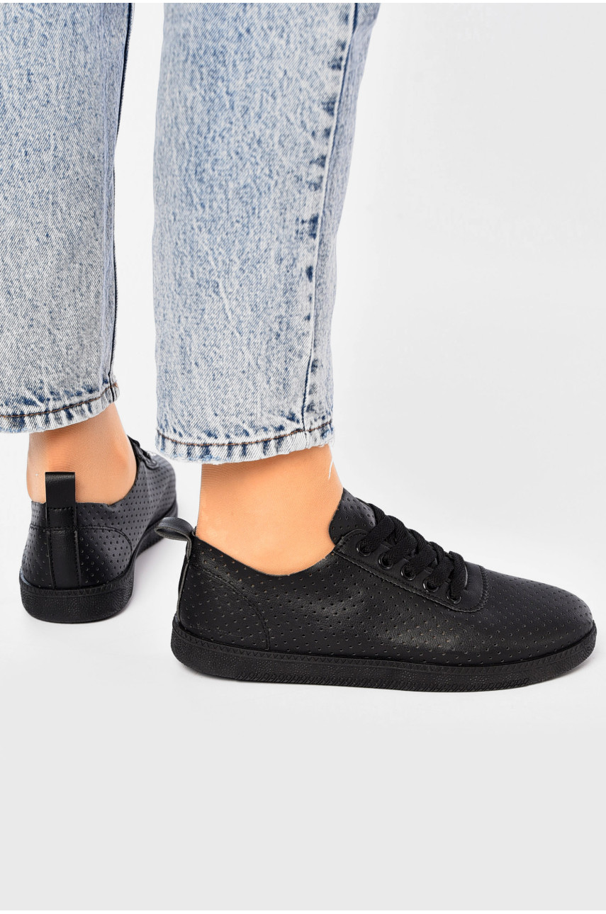 Мокасины женские черного цвета Н50-1 202472