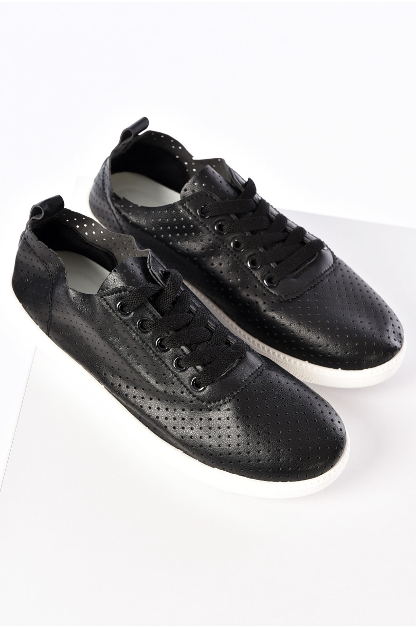 Мокасины женские черного цвета Н50-3 202473