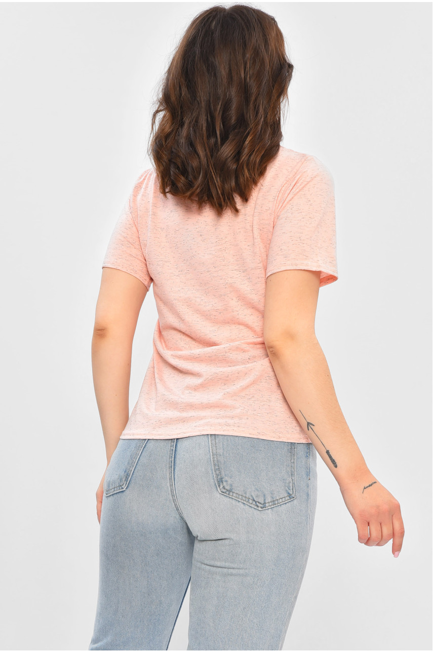 Футболка жіноча однотонна рожевого кольору 00043 202489