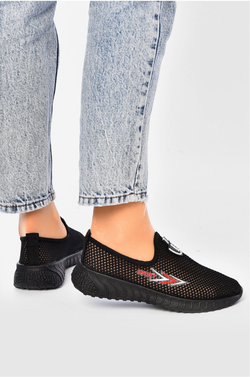 Мокасины женские черного цвета 02-025 202501