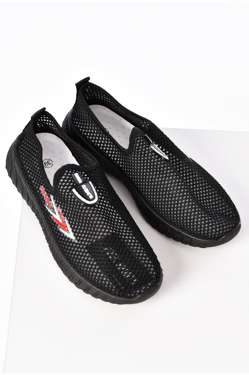 Мокасины женские черного цвета 02-025 202501