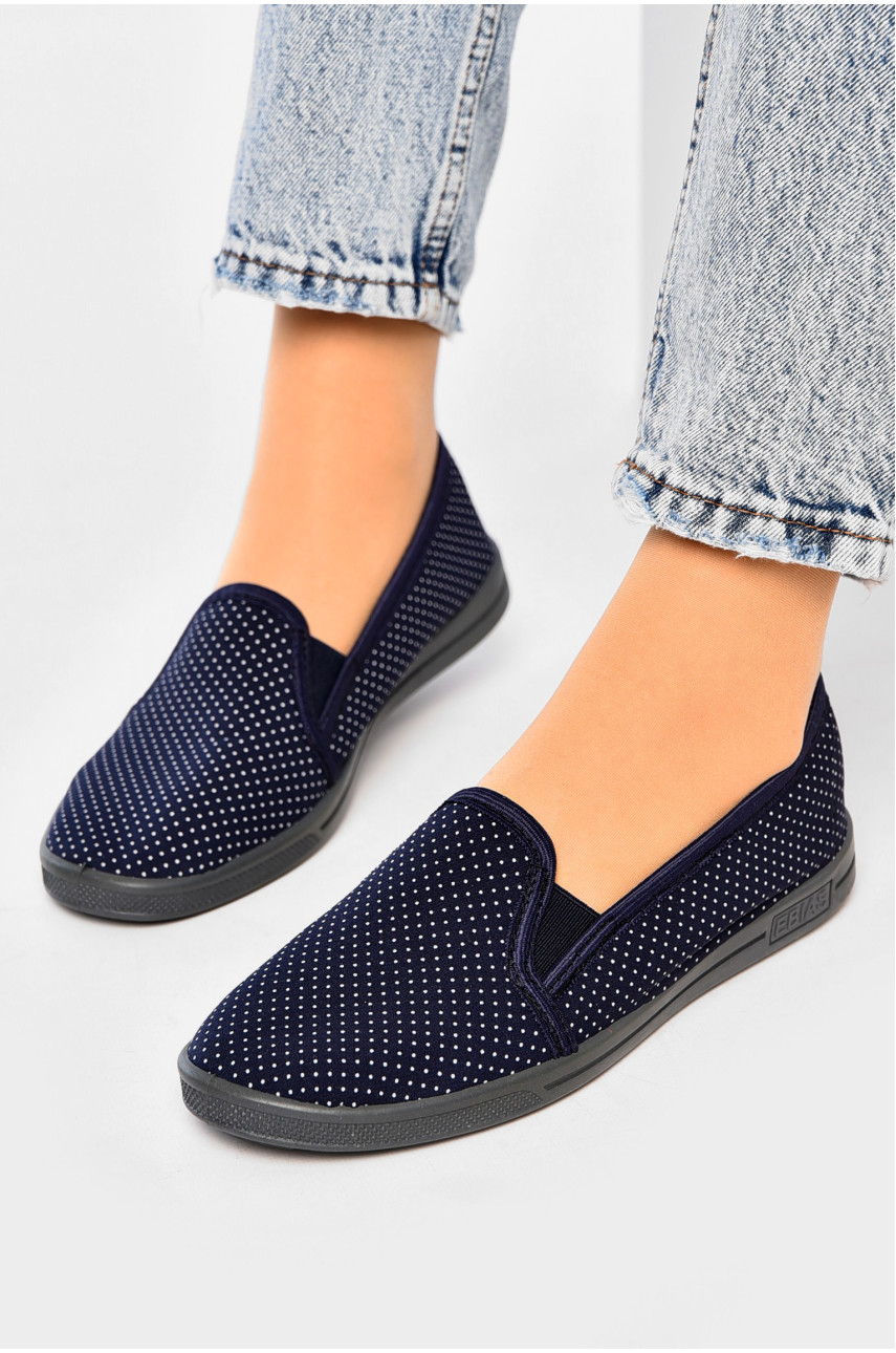 Тапочки женские темно-синего цвета Ебіас горох 202524 Тапочки женские темно-синего цвета Ебіас горох 202524