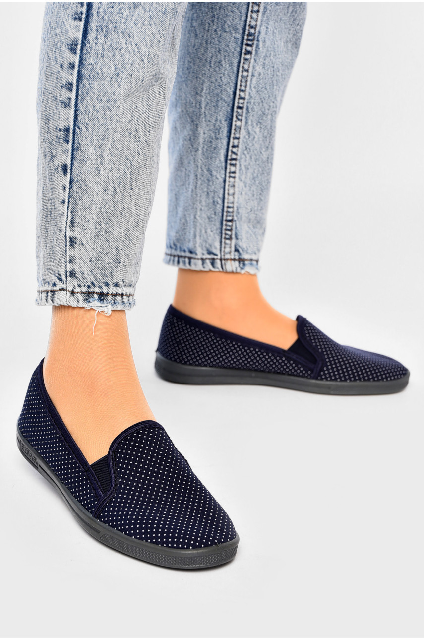 Тапочки женские темно-синего цвета Ебіас горох 202524 Тапочки женские темно-синего цвета Ебіас горох 202524
