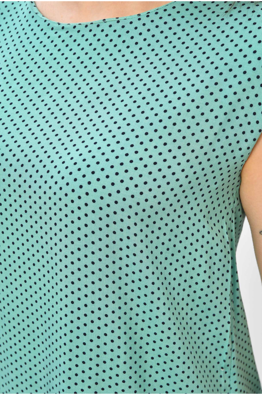 Сукня жіноча м'ятного кольору з принтом 0041 202536