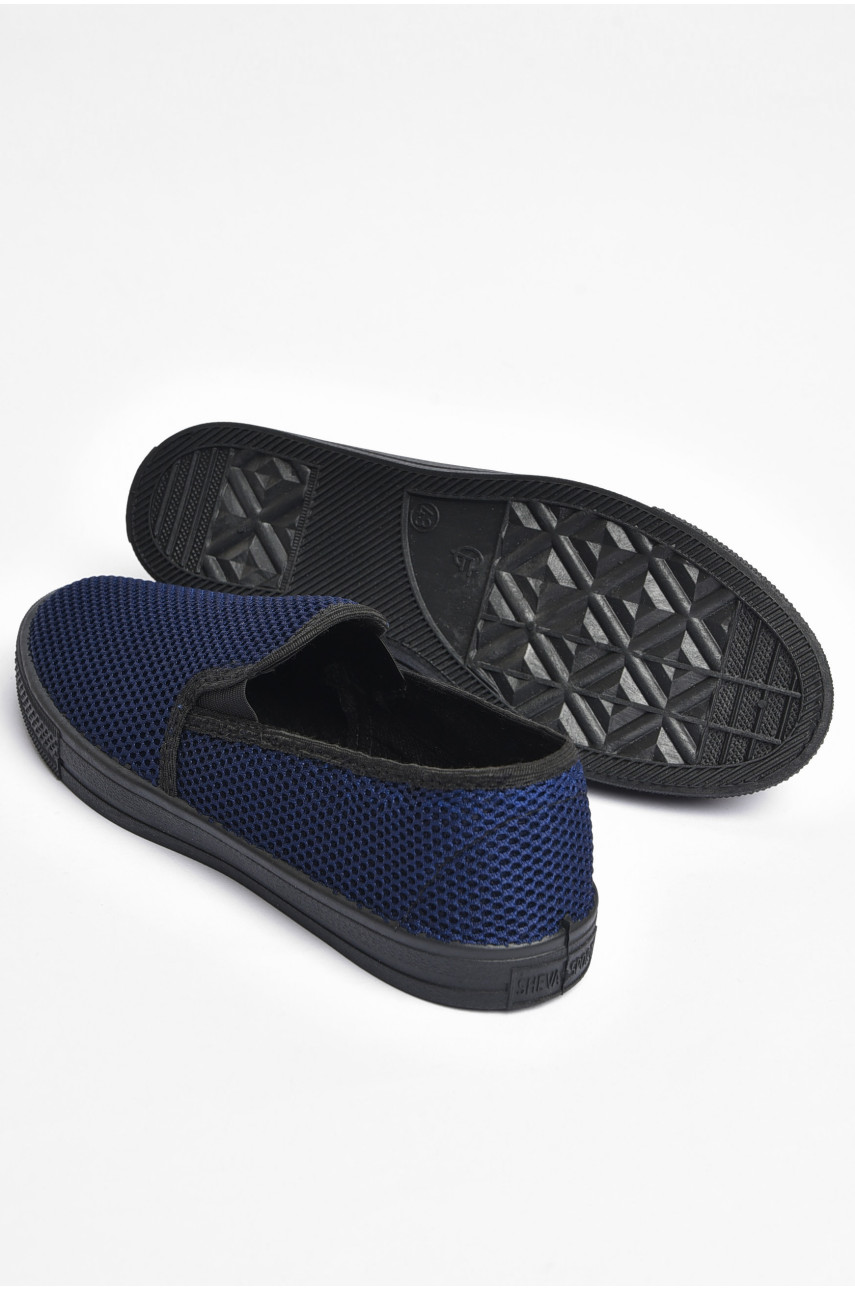Слипоны мужские темно-синего цвета 042 202546 Слипоны мужские темно-синего цвета 042 202546