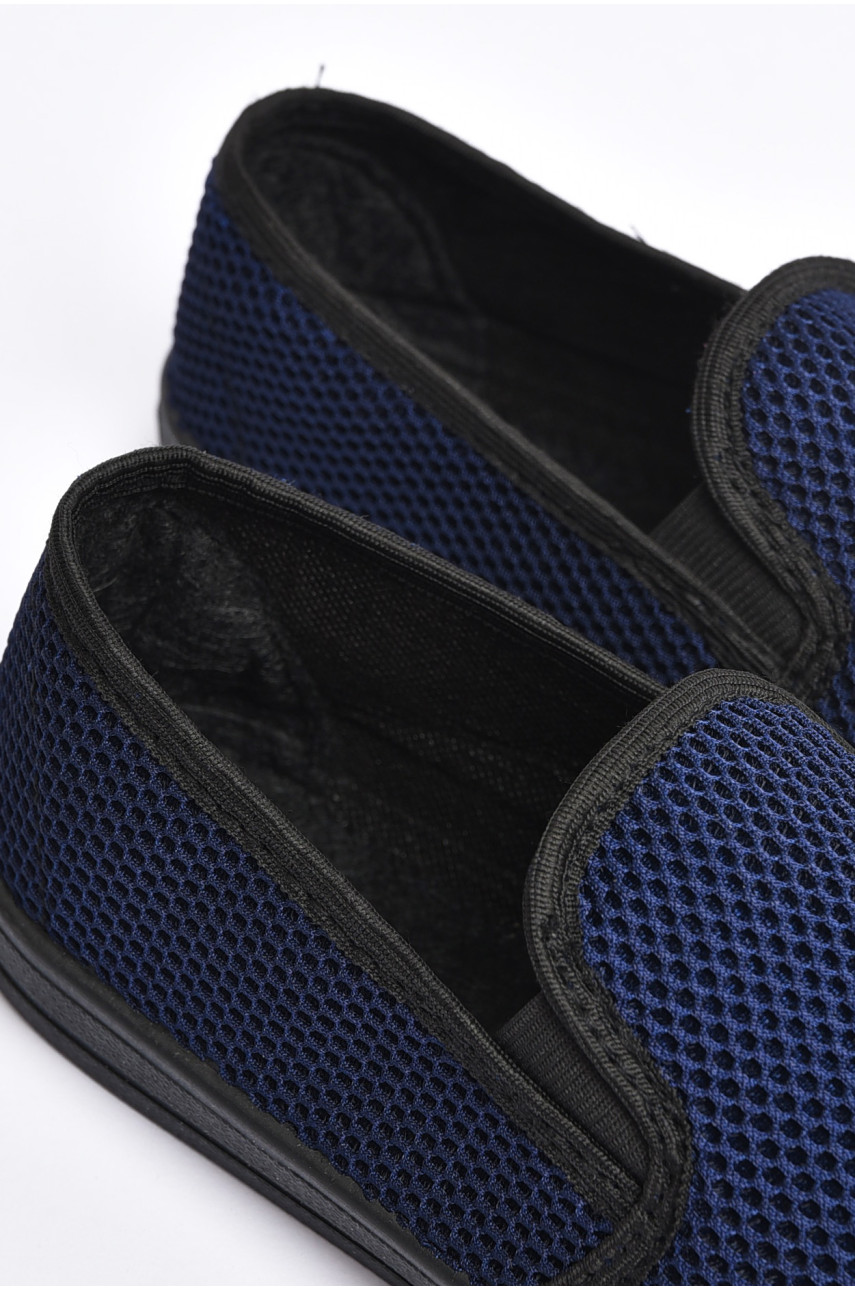 Слипоны мужские темно-синего цвета 042 202546 Слипоны мужские темно-синего цвета 042 202546