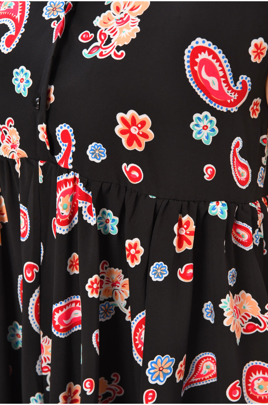 Сукня жіноча чорного кольору з принтом 0047 202552