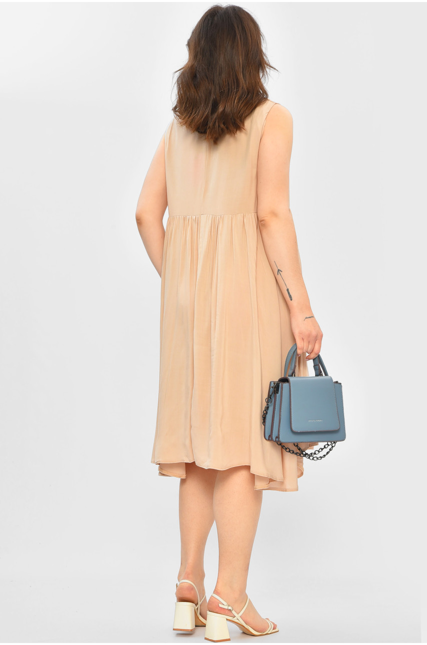 Сукня жіноча однотонна бежевого кольору 202555