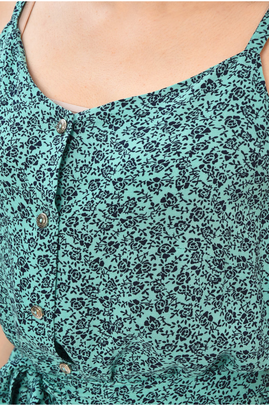 Сарафан женский зеленого цвета с принтом 0038 202556 Сарафан женский зеленого цвета с принтом 0038 202556