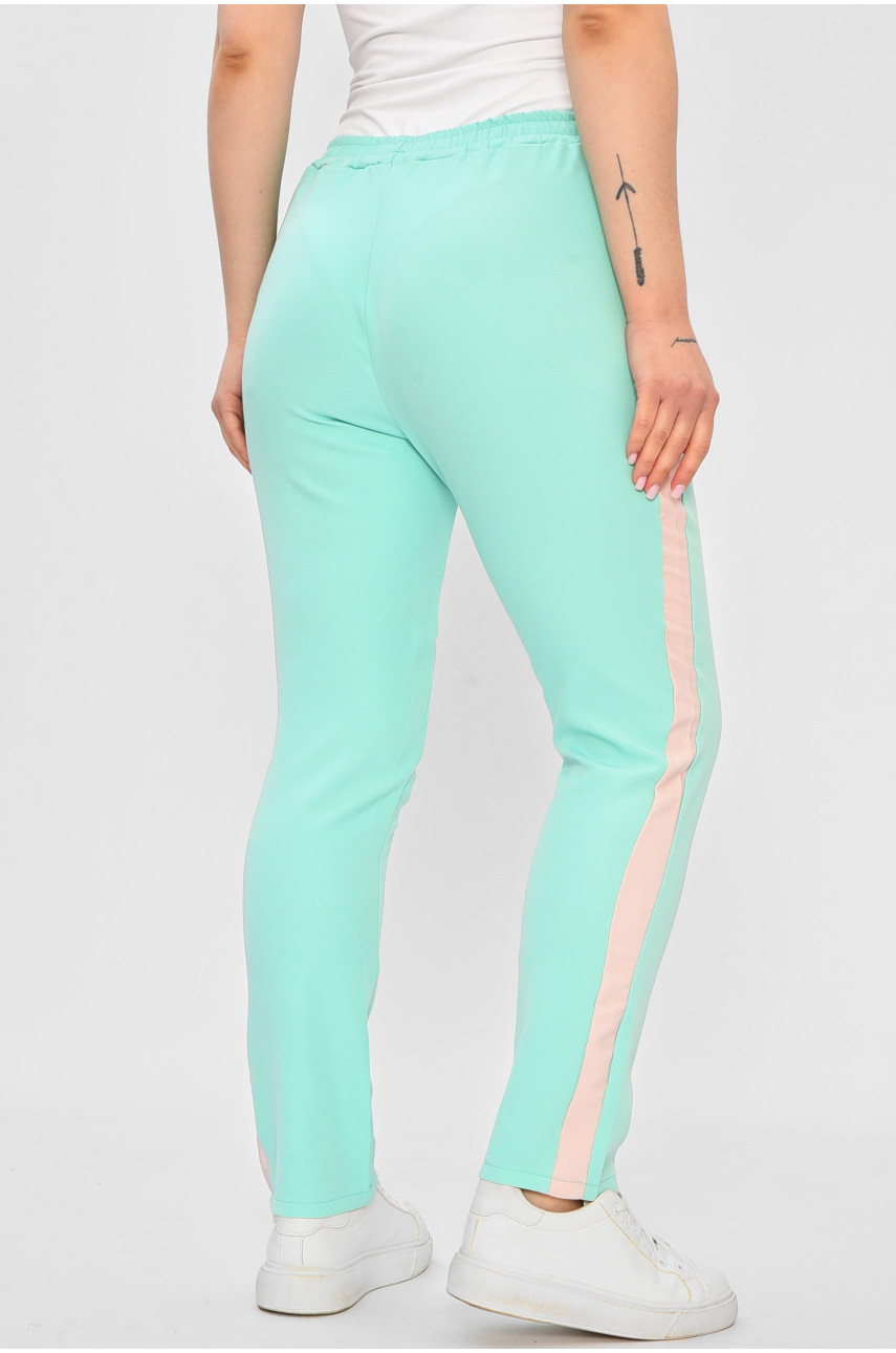 Штаны женские однотонные мятного цвета 202564