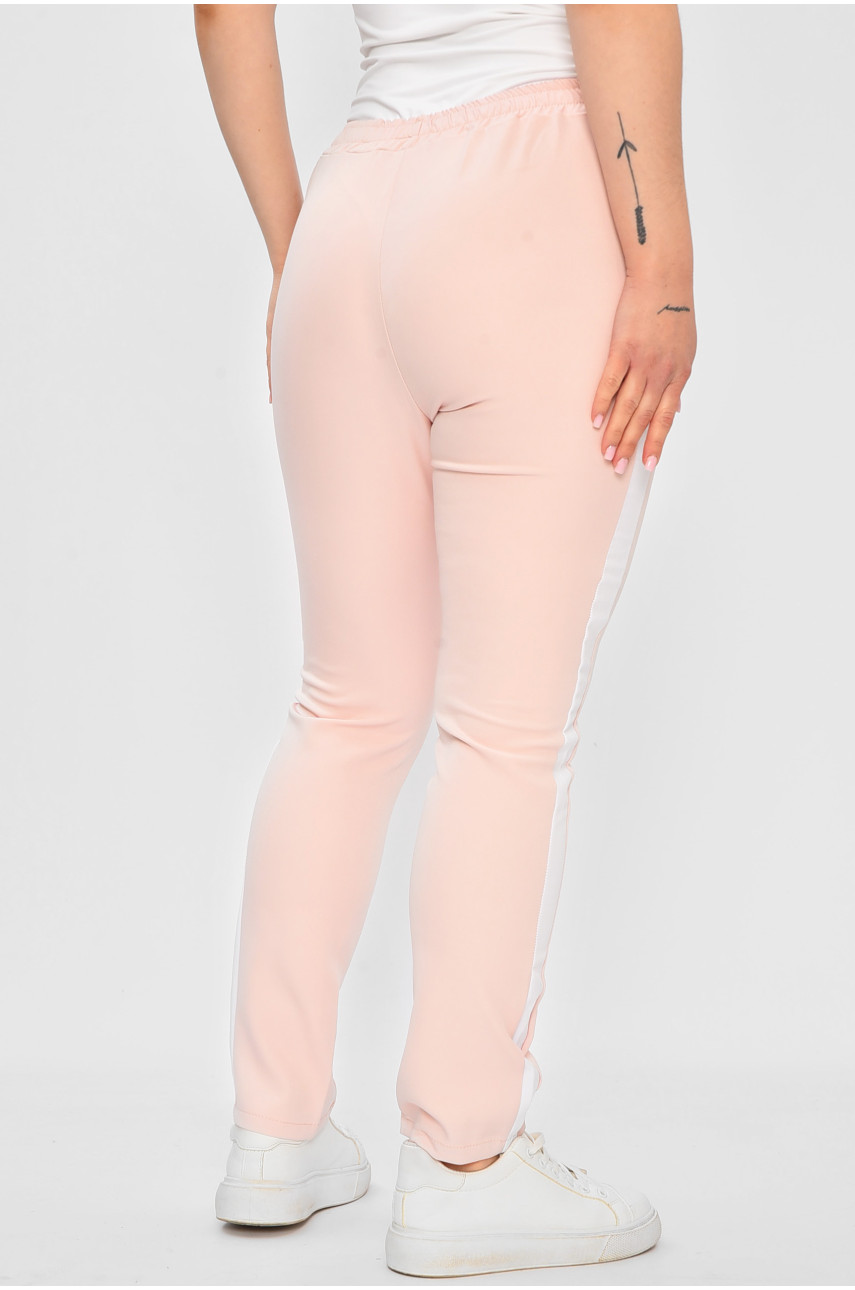 Штаны женские однотонные светло-бежевого цвета 202567