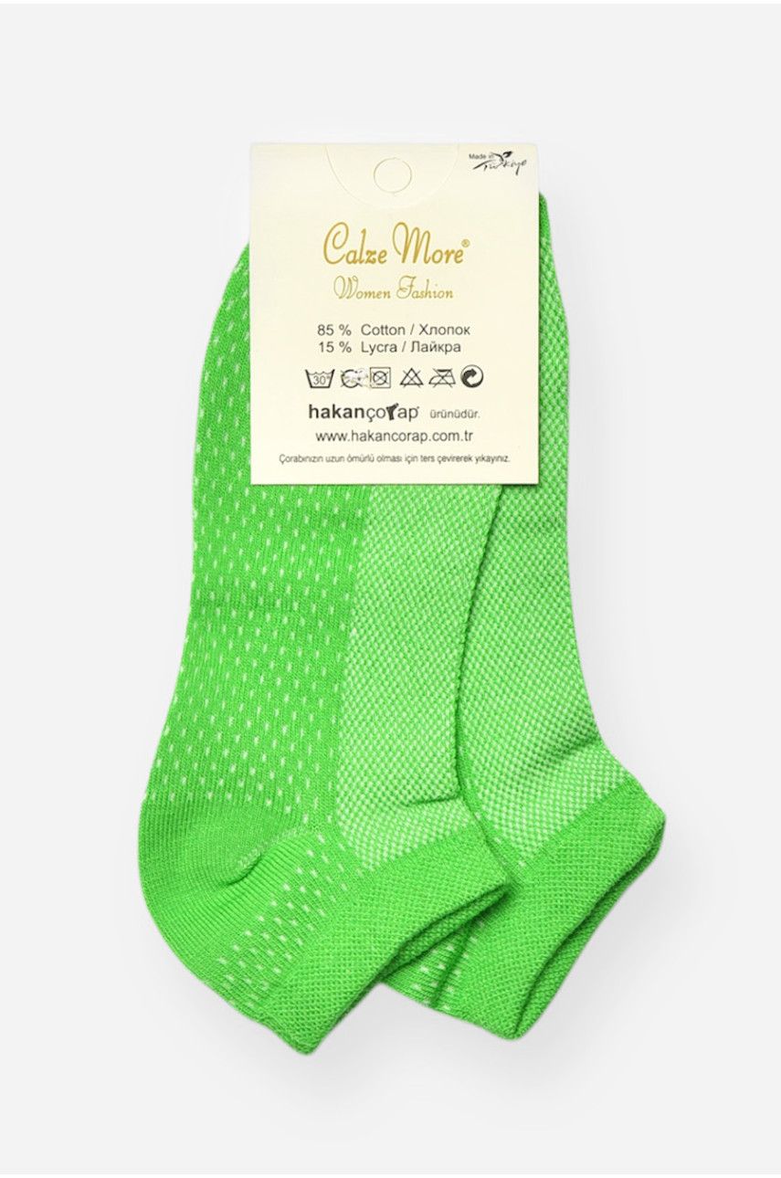 Носки женские демисезонные спортивные зеленого цвета 909 202578