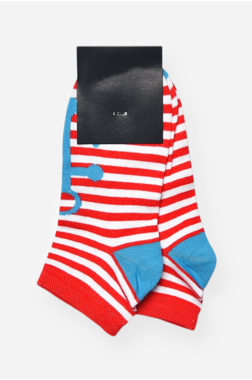 Носки женские демисезонные спортивные красного цвета 311 202583