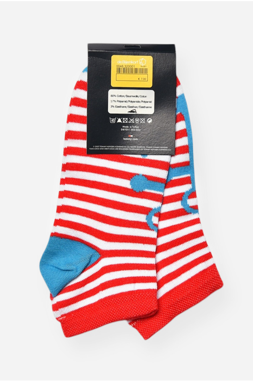 Носки женские демисезонные спортивные красного цвета 311 202583