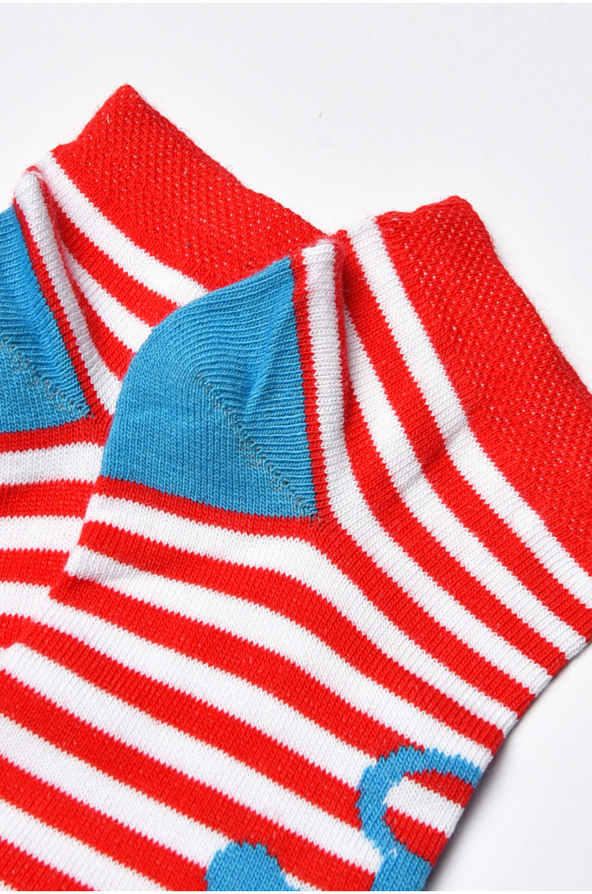 Носки женские демисезонные спортивные красного цвета 311 202583