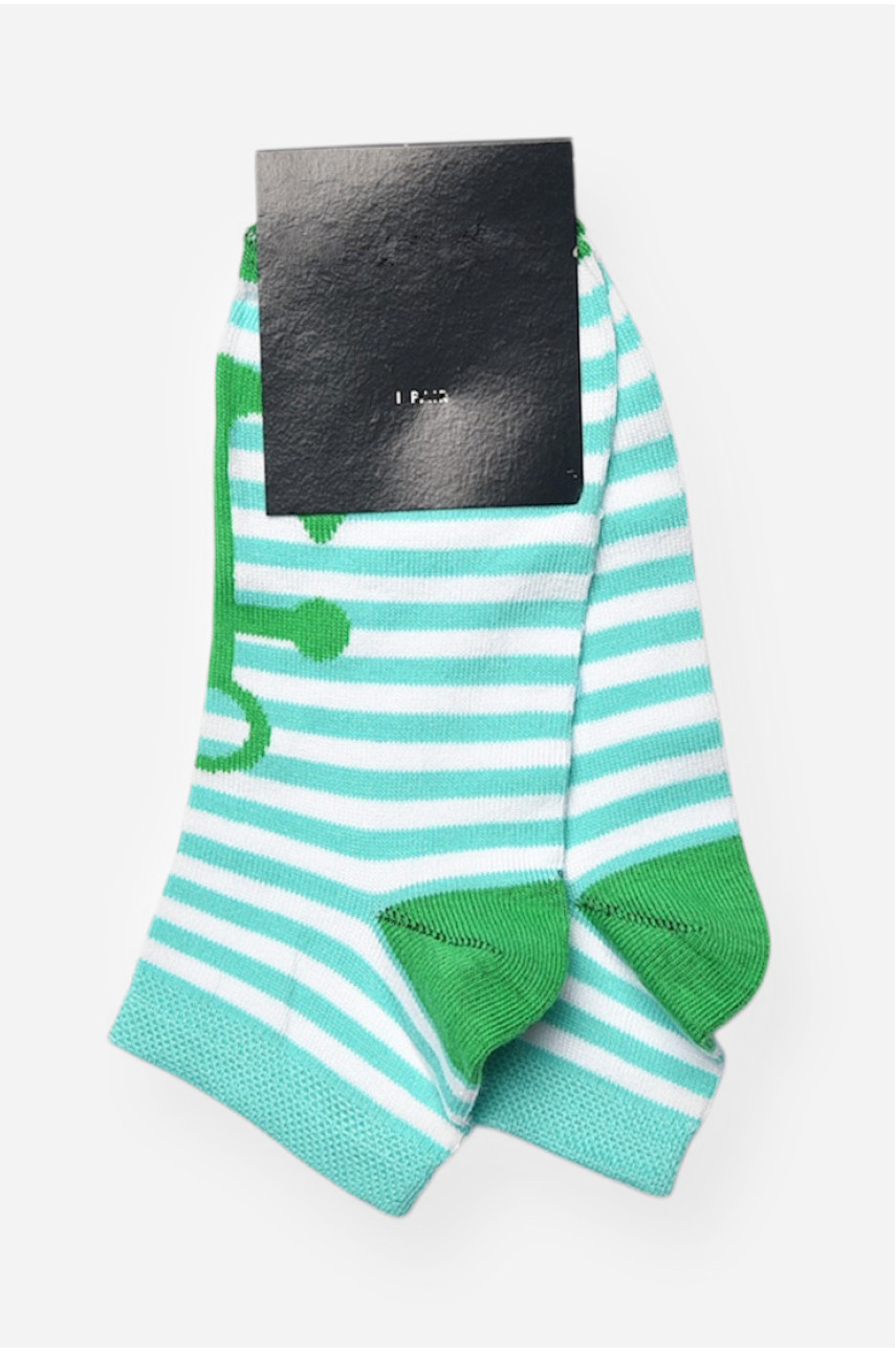 Носки женские демисезонные спортивные зеленого цвета 311 202584