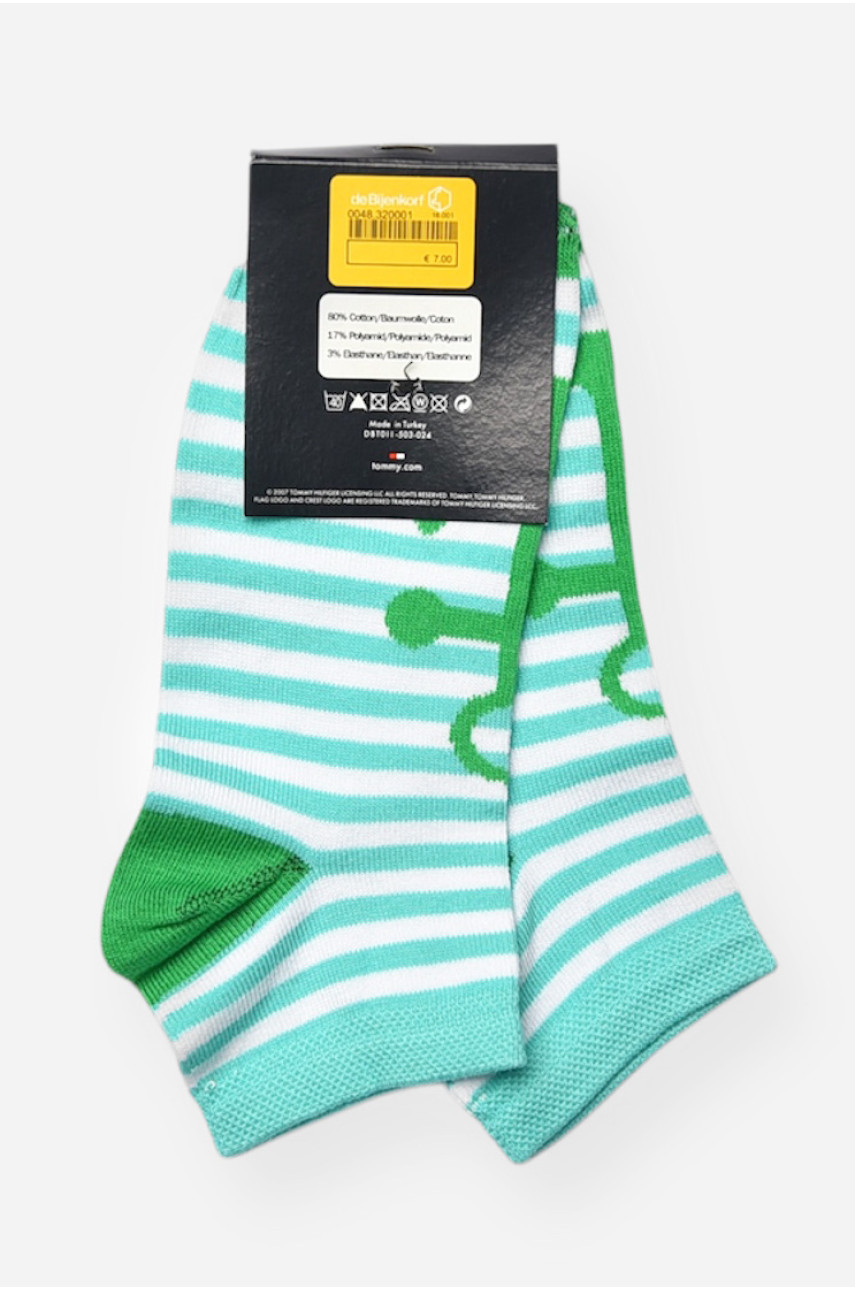 Носки женские демисезонные спортивные зеленого цвета 311 202584