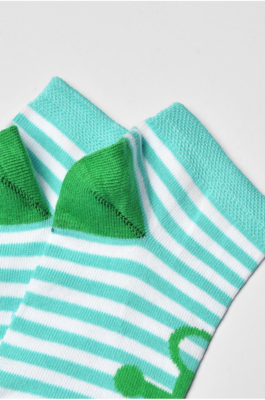 Носки женские демисезонные спортивные зеленого цвета 311 202584