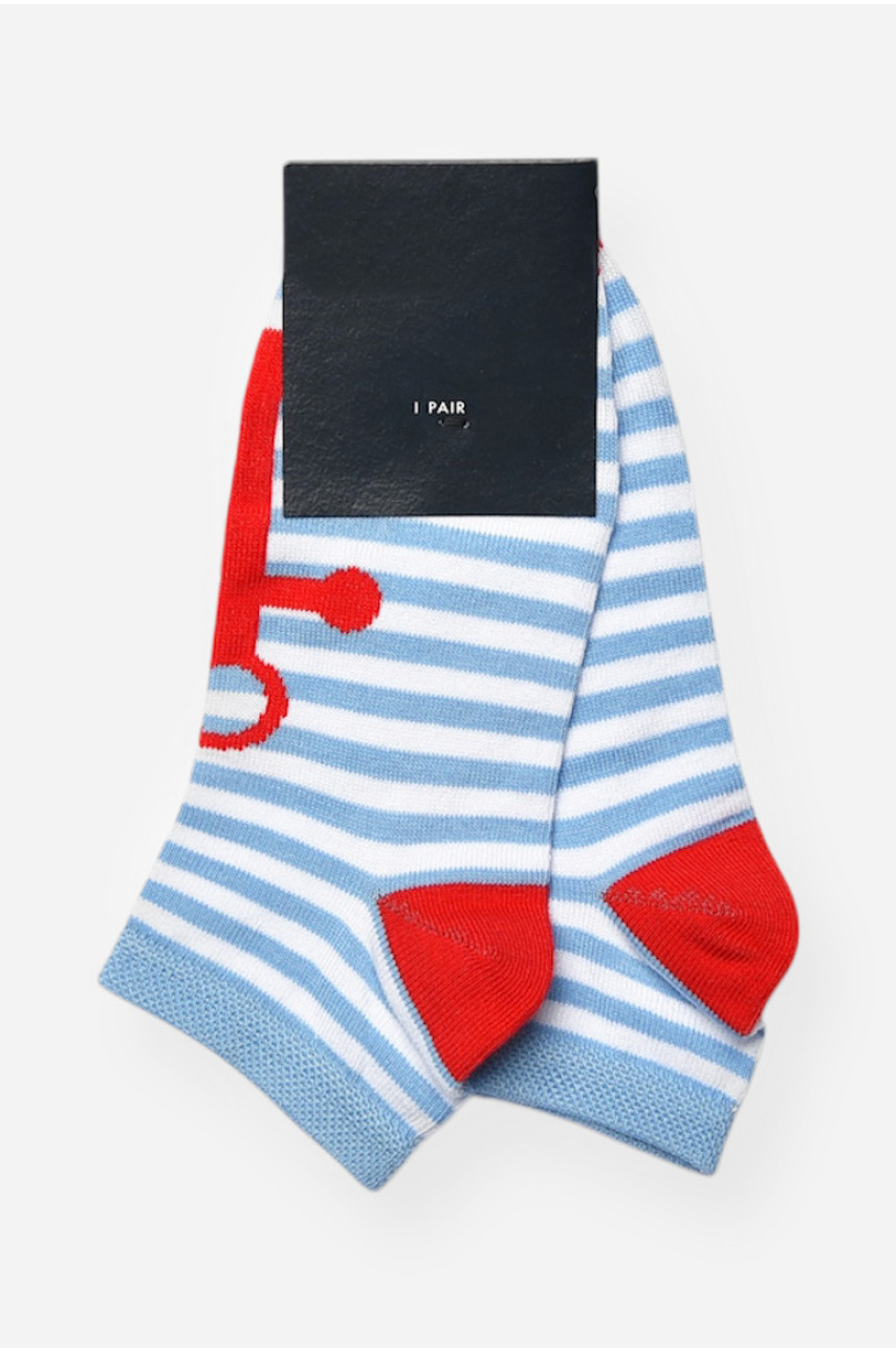 Носки женские демисезонные спортивные голубого цвета 311 202585