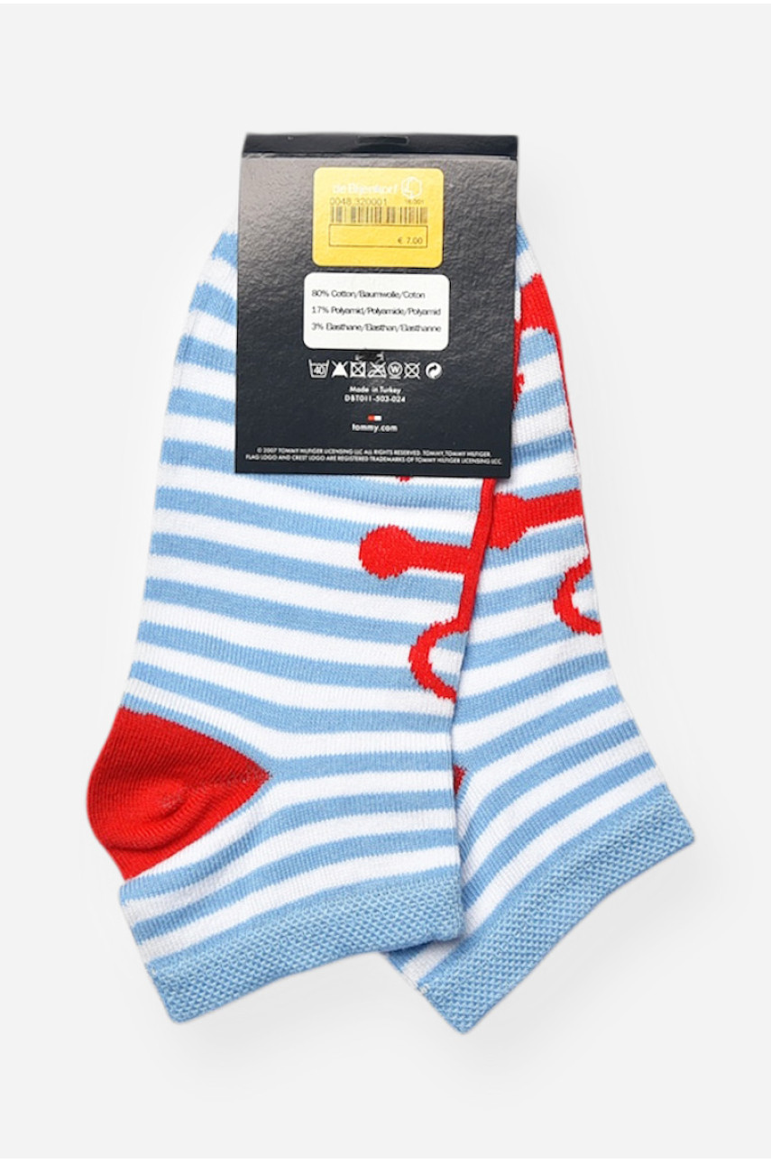 Носки женские демисезонные спортивные голубого цвета 311 202585