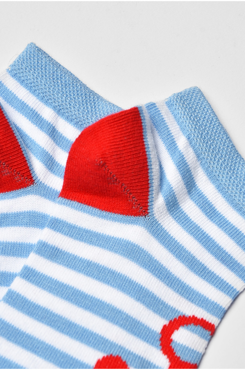 Носки женские демисезонные спортивные голубого цвета 311 202585