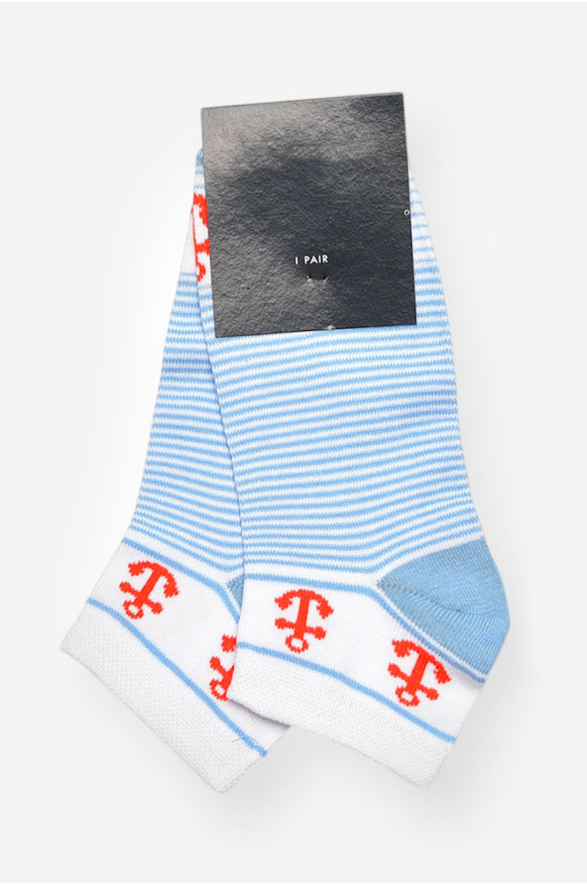 Носки женские демисезонные спортивные голубого цвета 311 202588