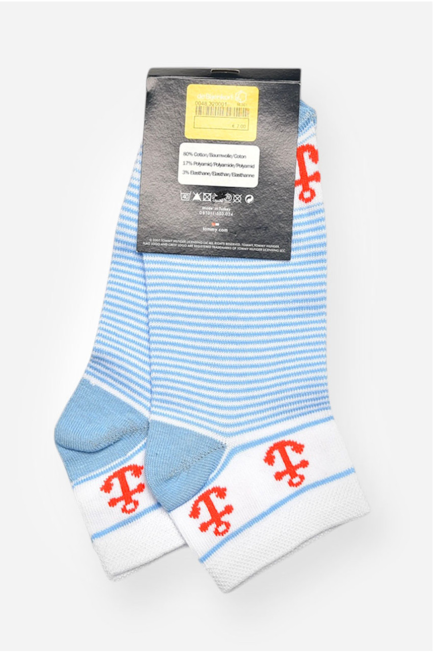 Носки женские демисезонные спортивные голубого цвета 311 202588