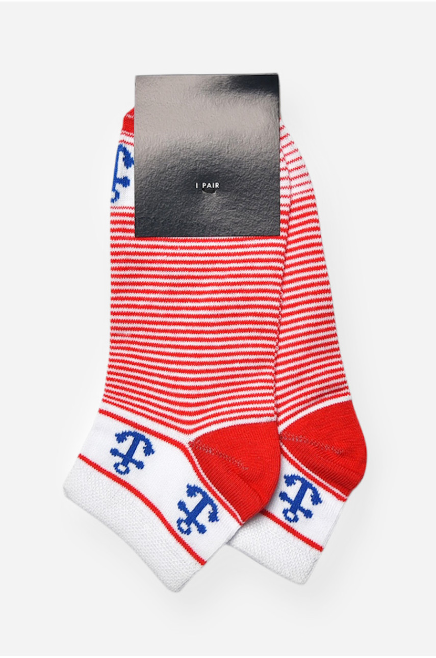 Носки женские демисезонные спортивные красного цвета 311 202590