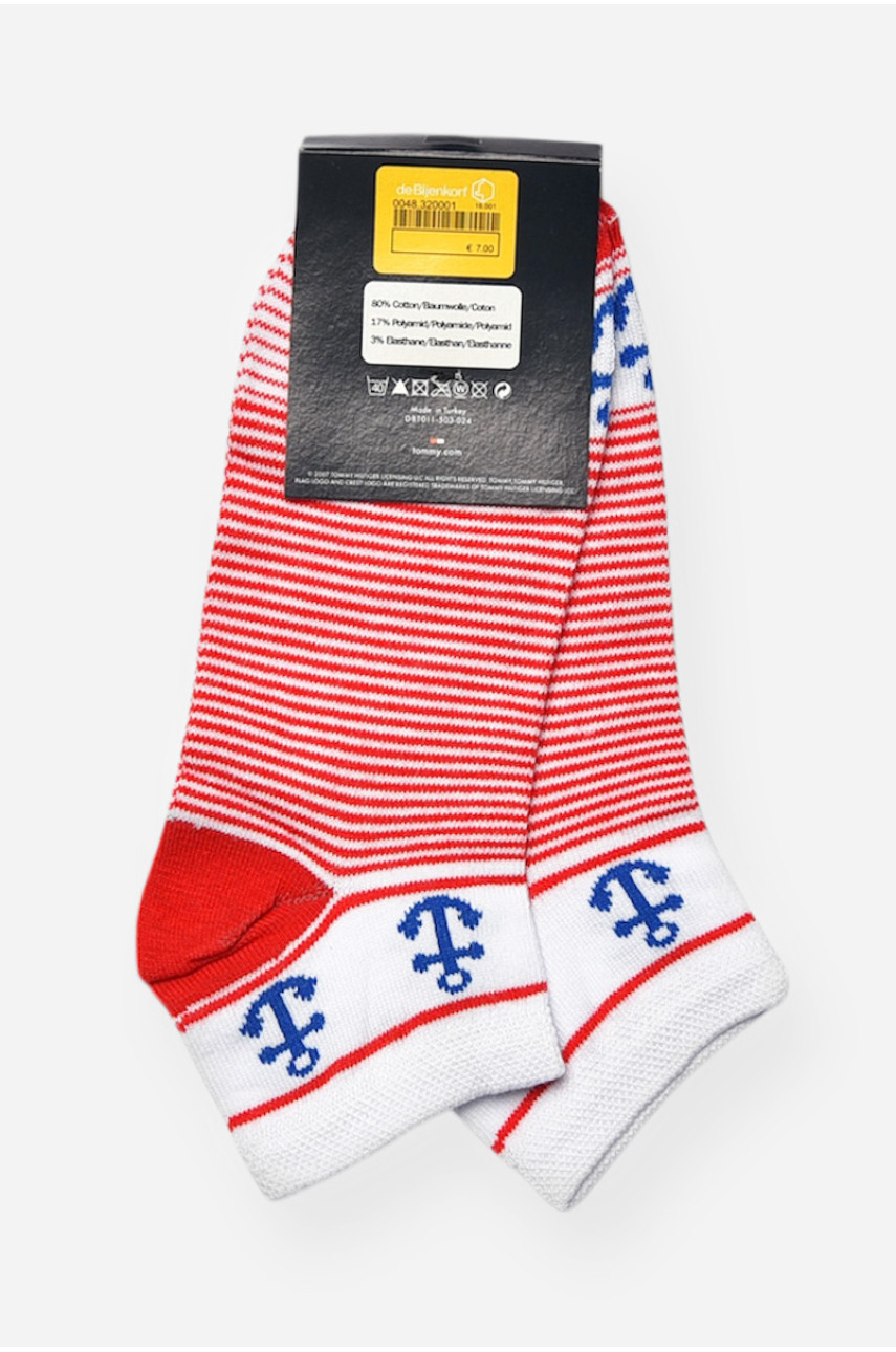 Носки женские демисезонные спортивные красного цвета 311 202590