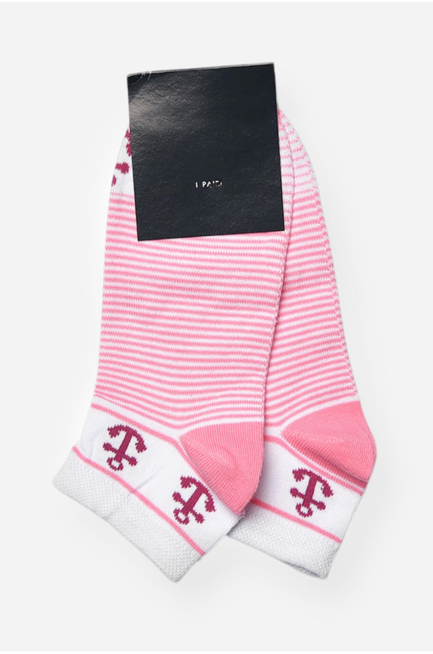 Носки женские демисезонные спортивные светло-розового цвета 311 202591