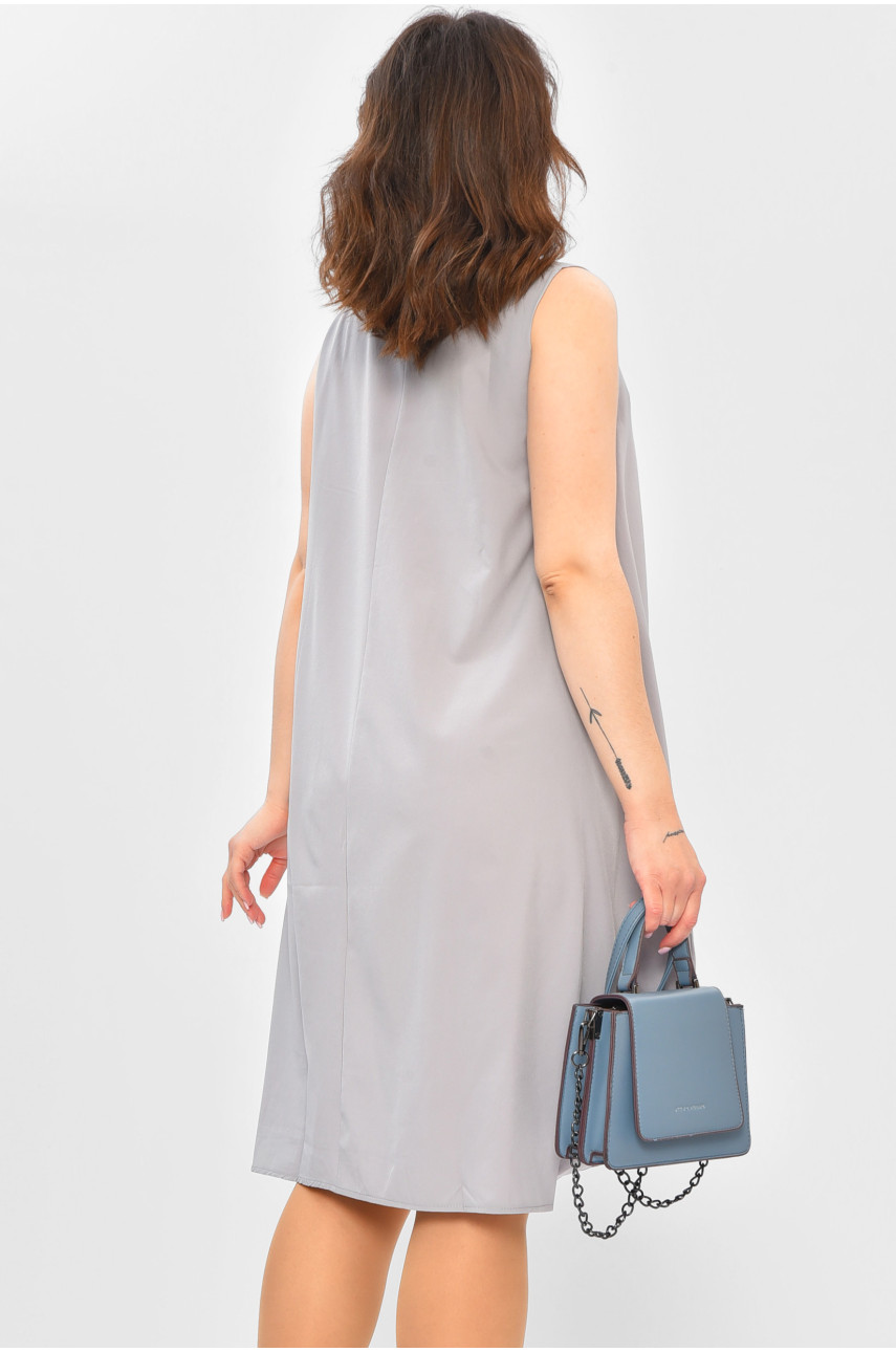 Сукня жіноча однотонна сірого кольору 202597