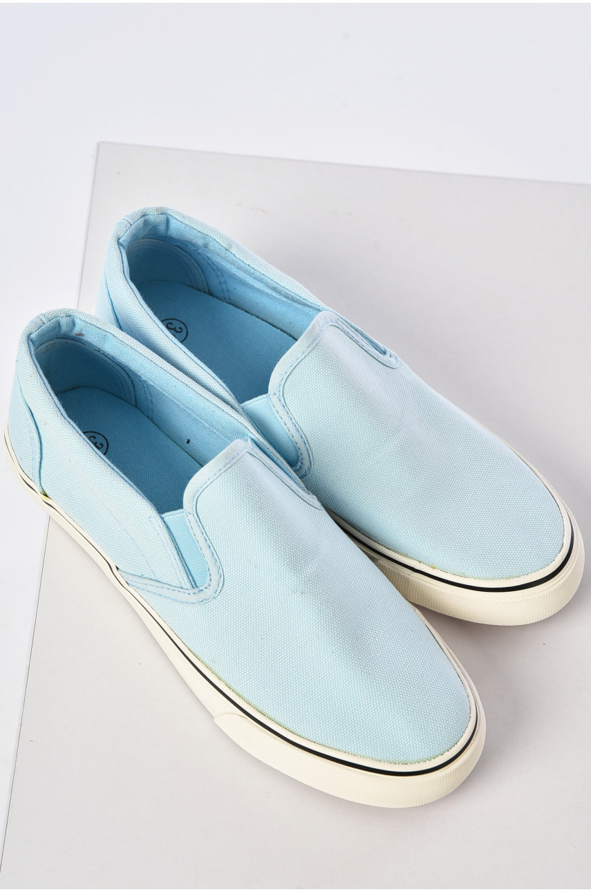 Мокасины женские голубого цвета 4001-68 202608