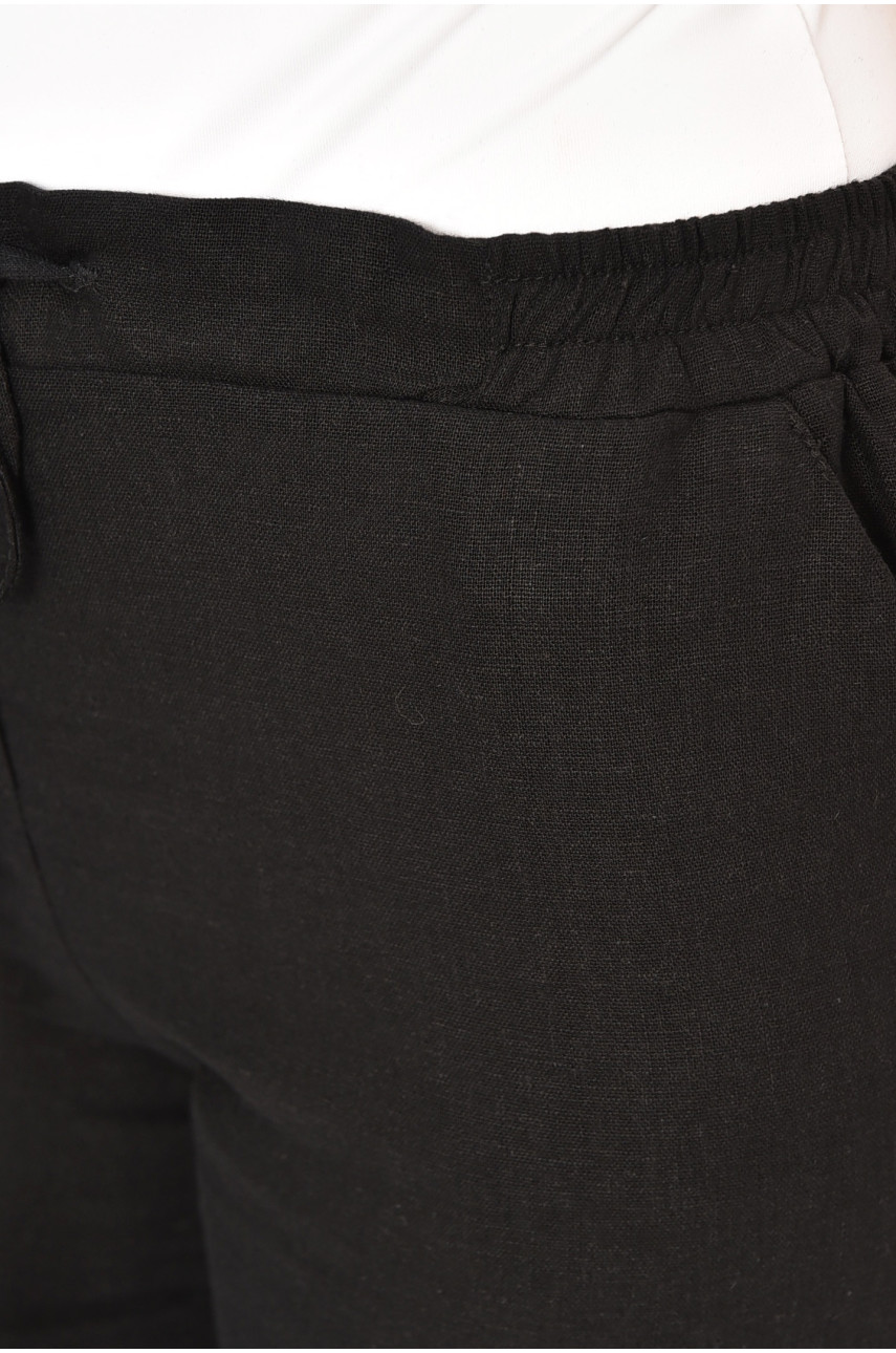 Штаны женские батальные черного цвета 202611 Штаны женские батальные черного цвета 202611