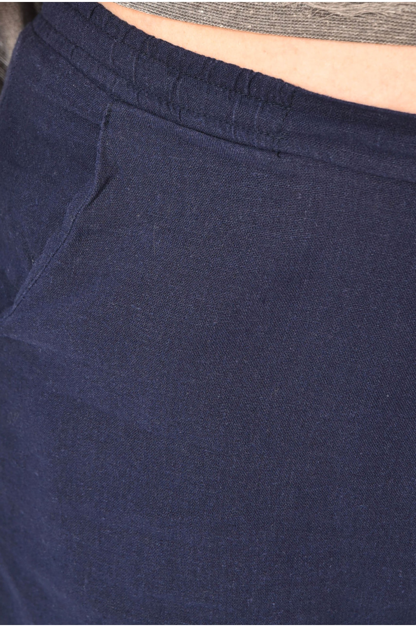 Штаны женские батальные тёмно-синего цвета 202613 Штаны женские батальные тёмно-синего цвета 202613