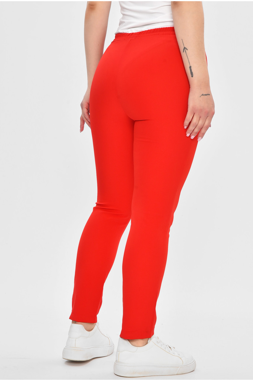 Штаны женские однотонные красного цвет 202615