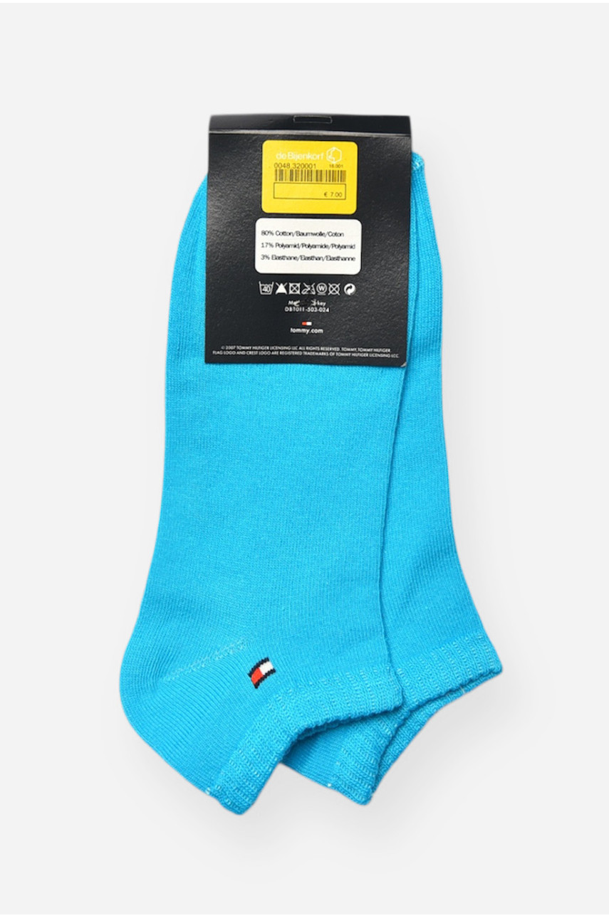 Носки женские демисезонные спортивные голубого цвета 003 202625