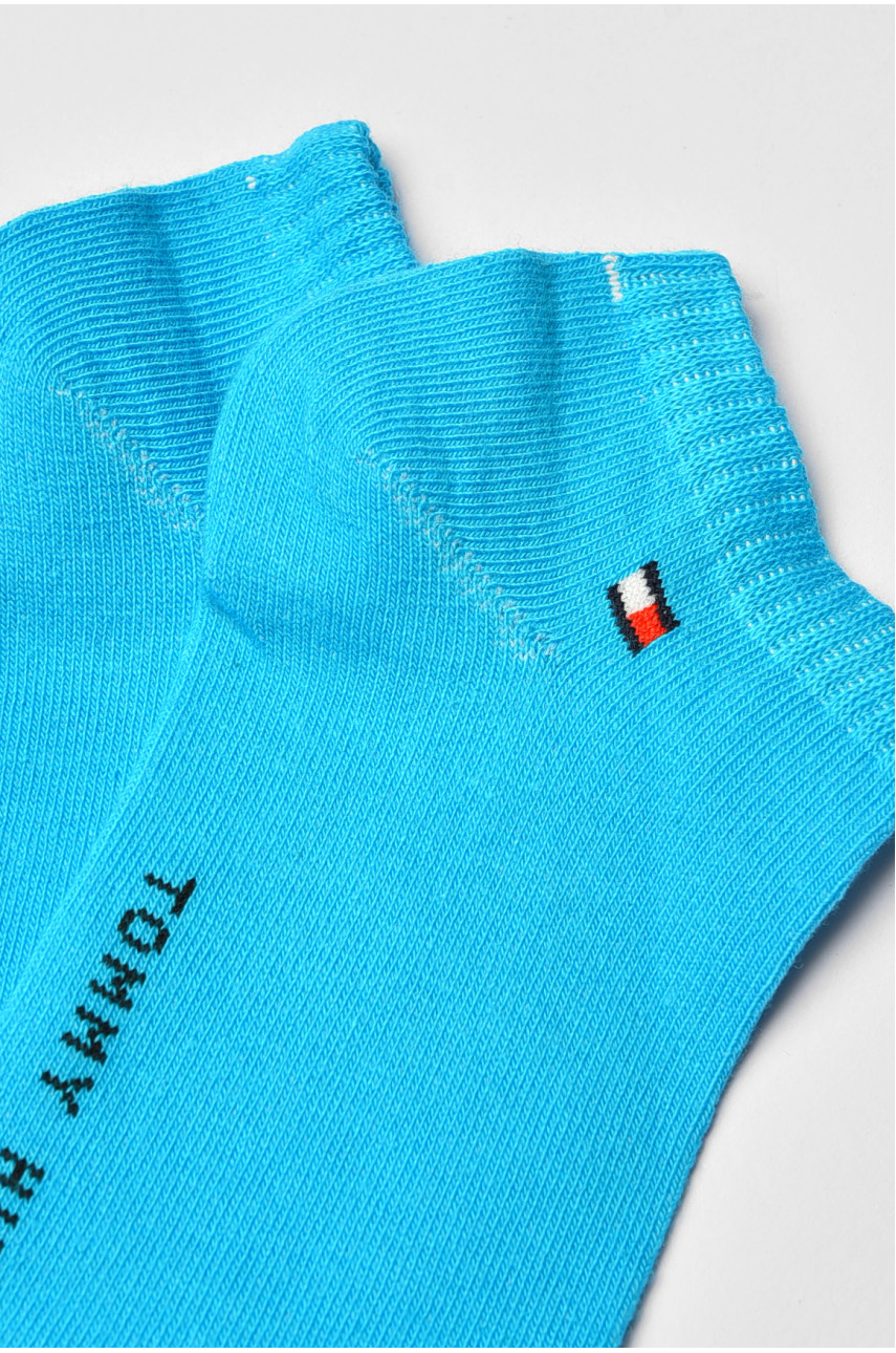 Носки женские демисезонные спортивные голубого цвета 003 202625